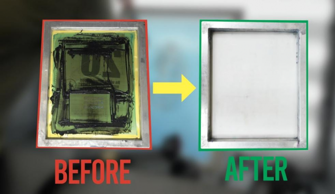How to clean the screen printing screens? 